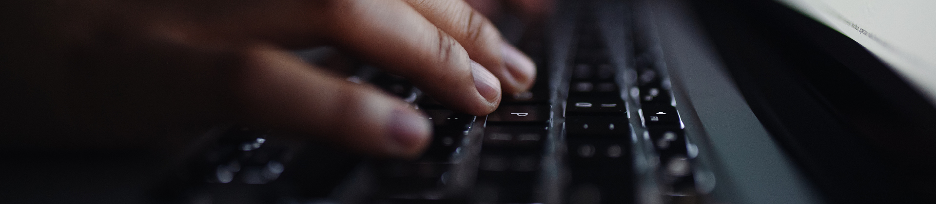 fingers on keyboard